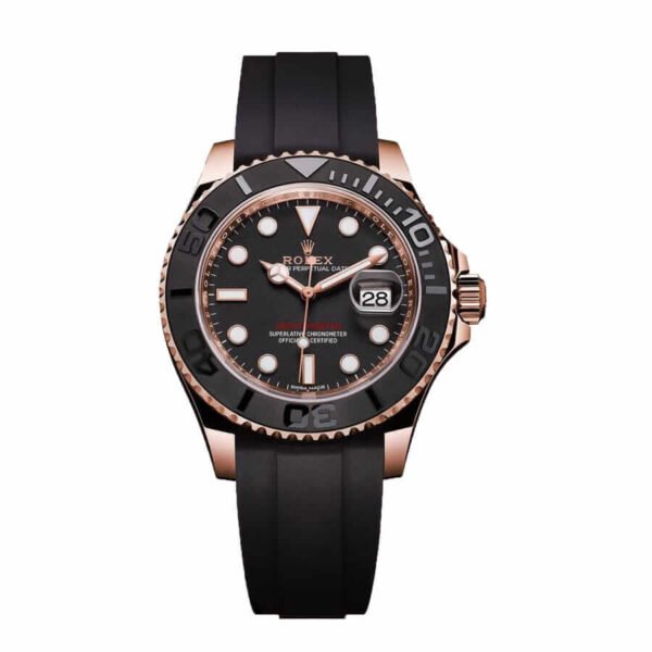 Rolex Yacht-Master 40 116655 SATS Rose Gold Automatic Rubber Black Dial