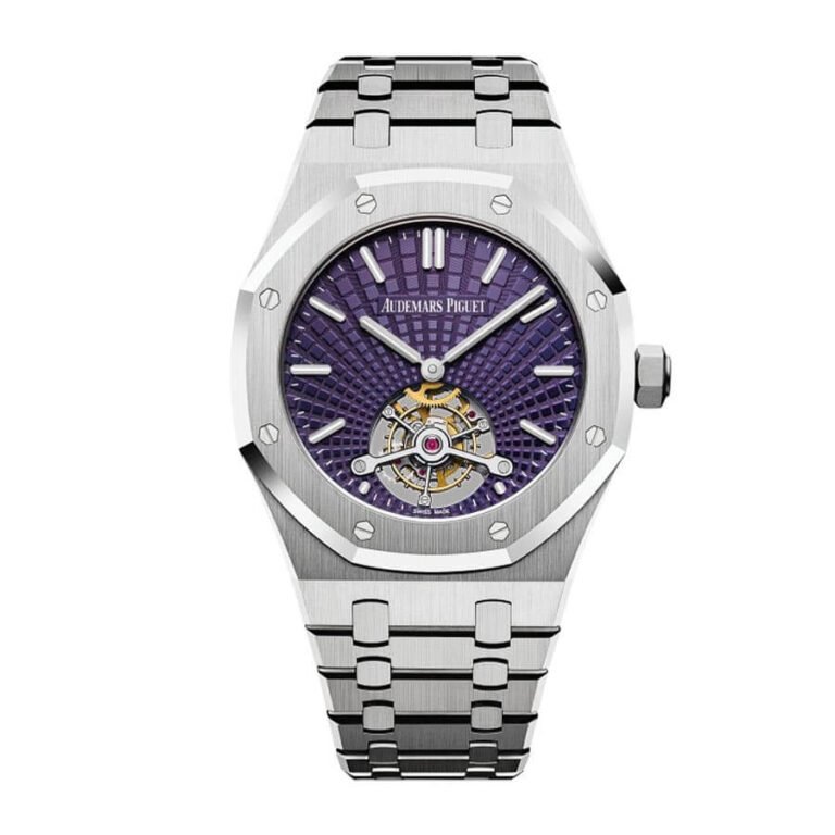 Home Mega-electronics 19 Audemars Piguet Royal Oak Tourbillon Extra Thin Stainless Steel Purple Index Steel 41mm 26522ST.OO .1220ST.01