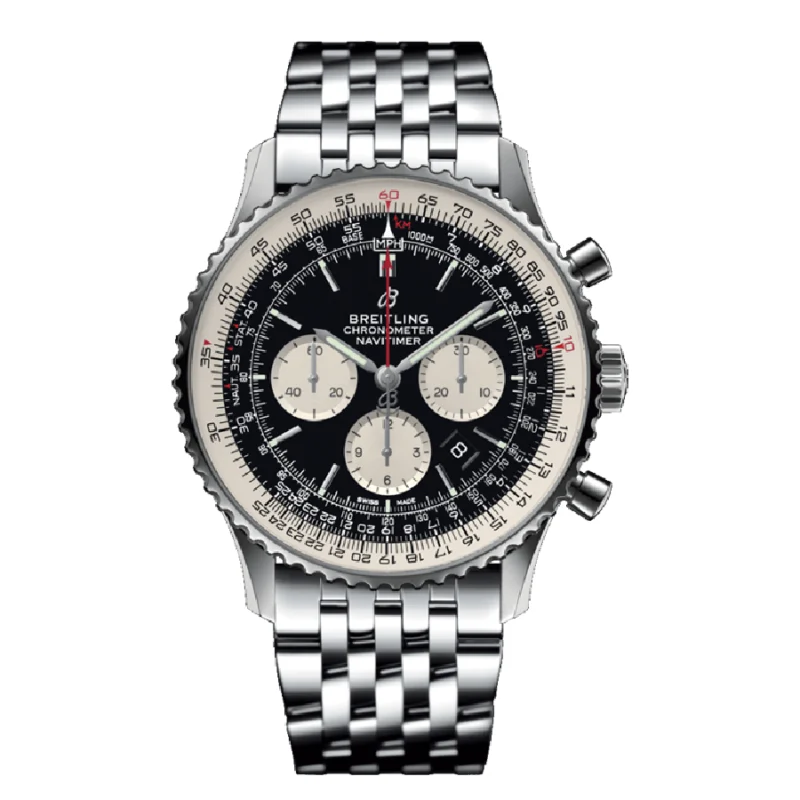 Home Mega-electronics 73 Breitling Navitimer B01 Black Replica 1