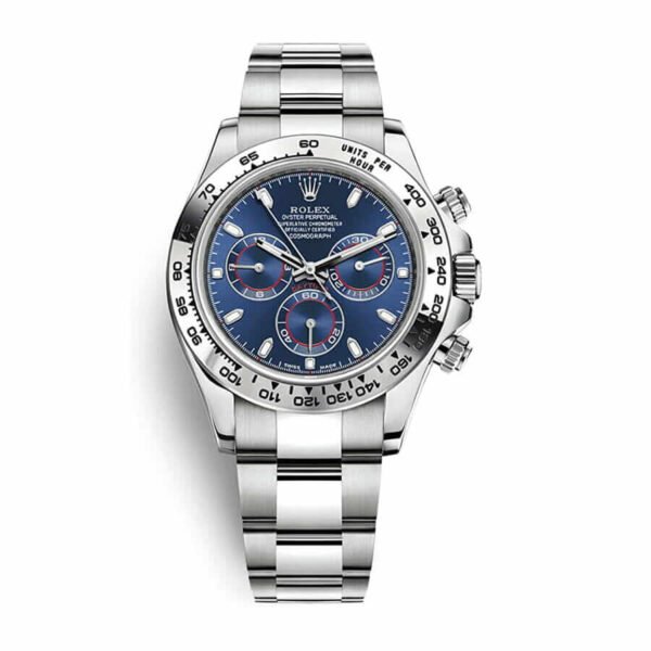 Daytona White Gold Blue Dial