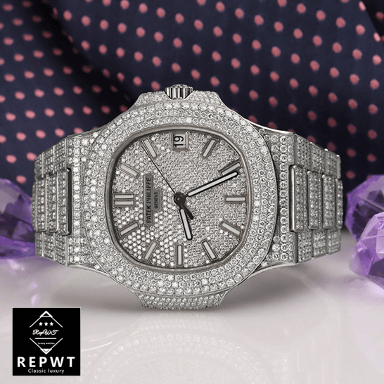 patek_philippe_nautilus_jumbo_white_dial_5719_10G_010_iced_out_replica_front_two-1