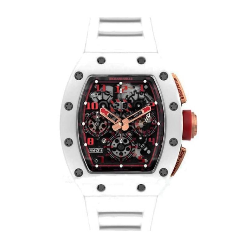 Home Mega-electronics 93 richard mille rm011 fm flyback chronograph white demon limited chronograph replica