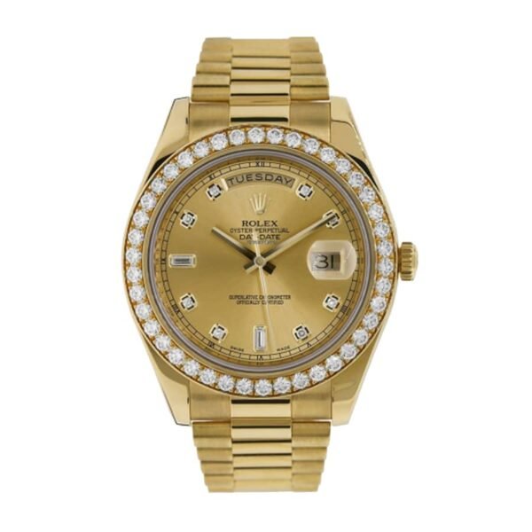 Rolex Day-Date 228348 Diamonds Gold Dial