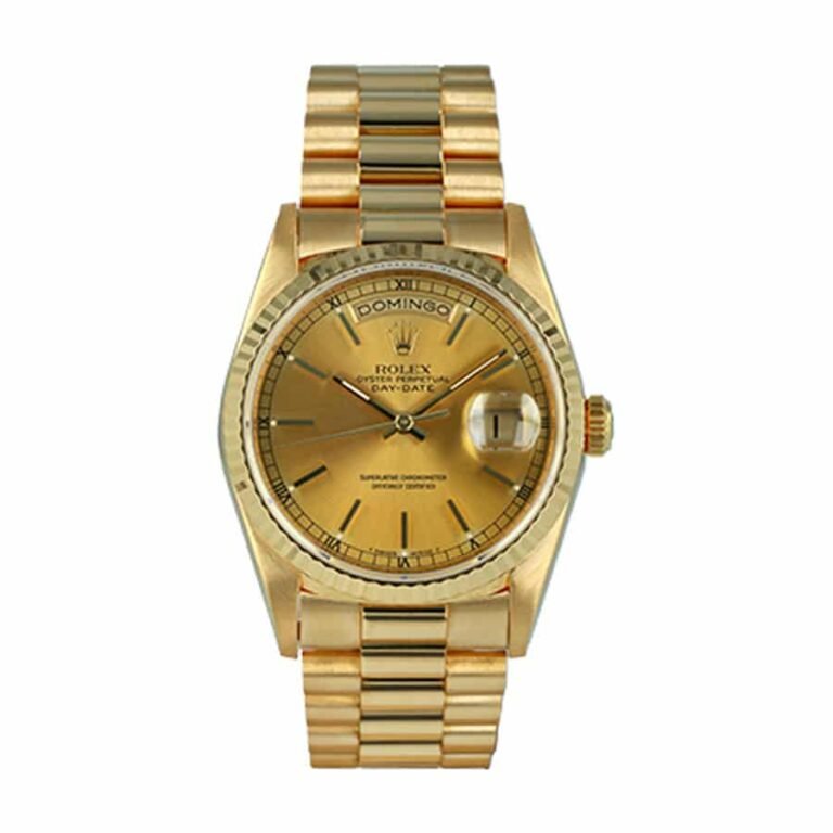 Home Mega-electronics 43 rolex day date yellow gold champagne dial 228238 replica