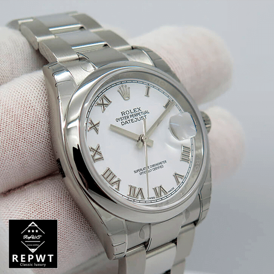 rolex_oyster_perpetual_datejust_white_dial_116200_replica_left_review